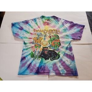 FRUIT OF THE LOOM T-SHIRT 2019 LOLLAPALOZA FESTIVAL TIE‎ DYE Size XL